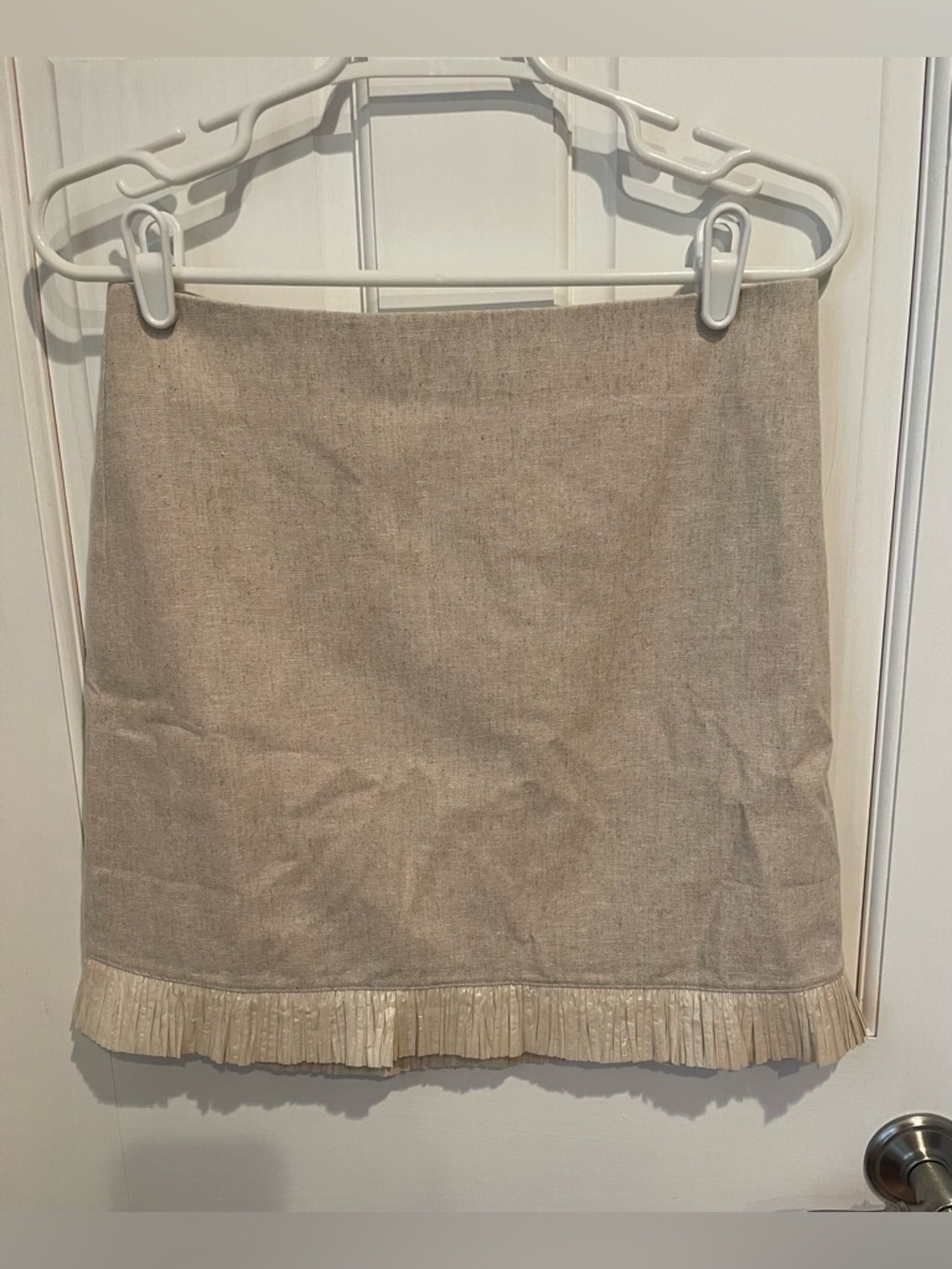 J. Crew Straw-trim Linen Blend Women's Skirt 4